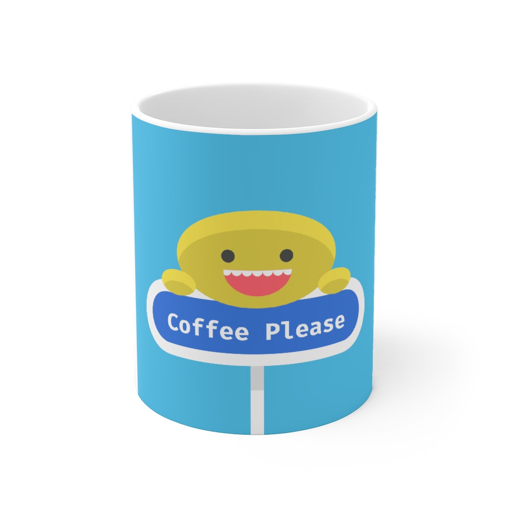 Blue Coffee Please Mug