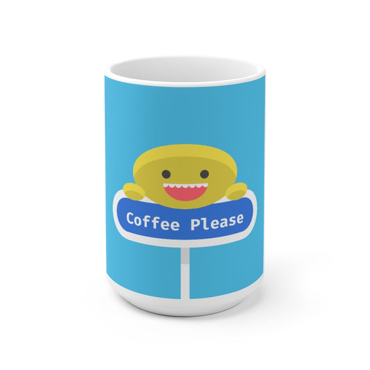 Blue Coffee Please Mug